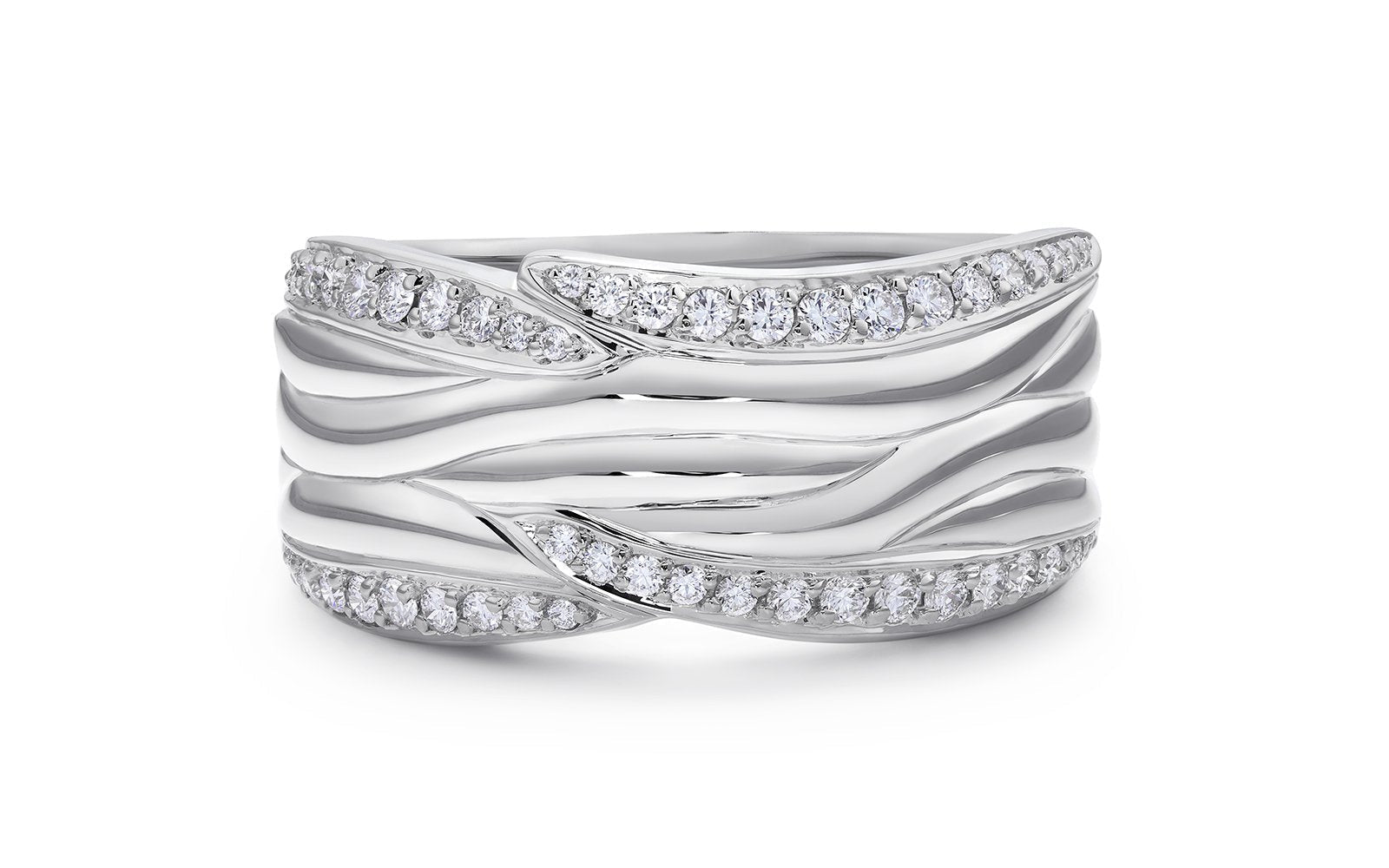 0.42ct D Flawless Diamanten Ring, eingefasst in 18 Karat Weissgold