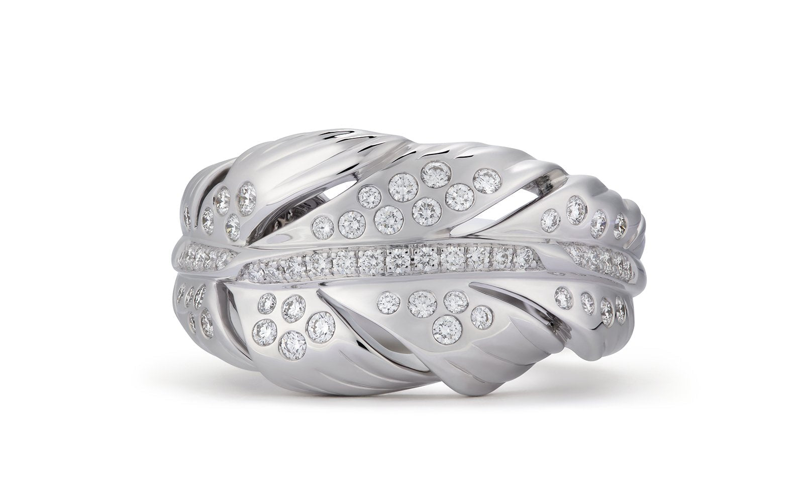 0.48ct D Flawless Diamanten Ring, eingefasst in 18 Karat Weissgold