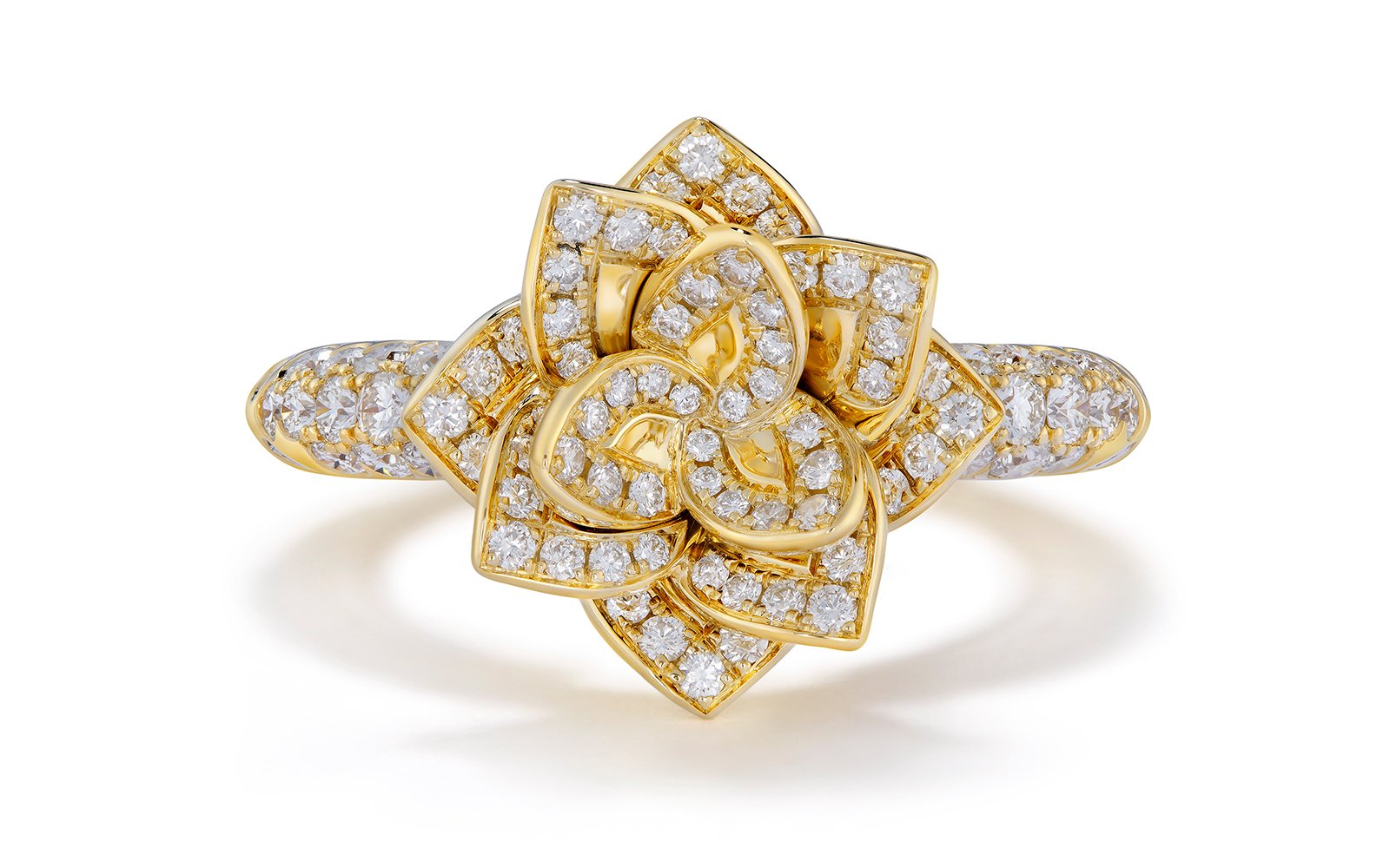 1.04ct D Flawless Diamanten Ring, eingefasst in 18 Karat Gelbgold