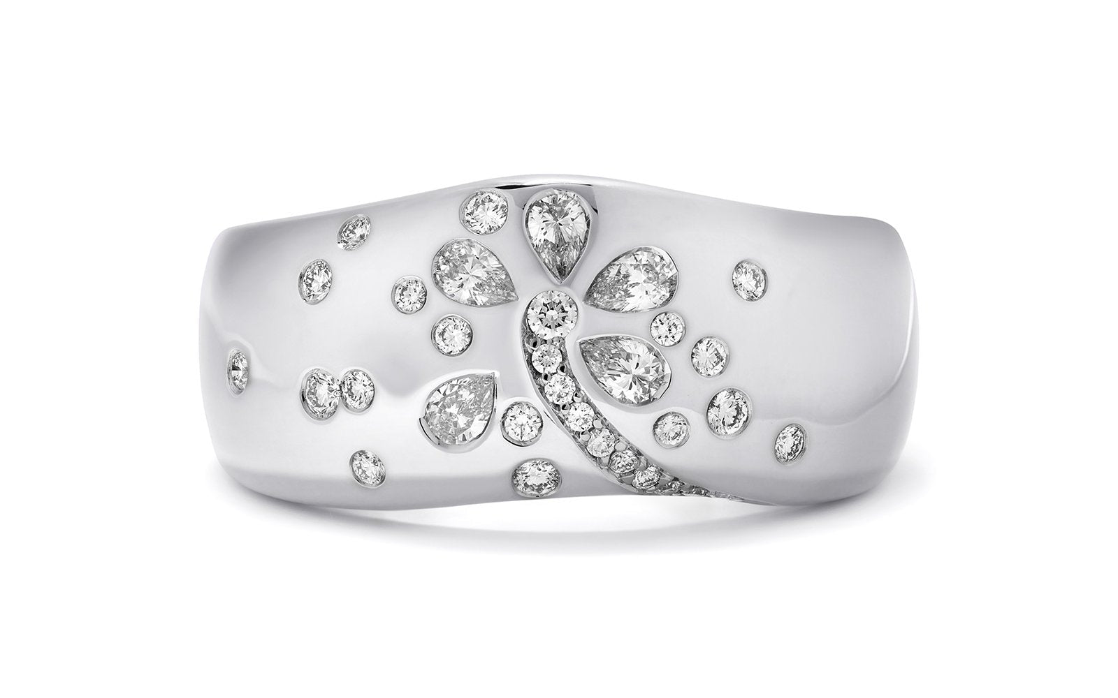 0.38ct D Flawless Diamanten Ring, eingefasst in 18 Karat Weissgold