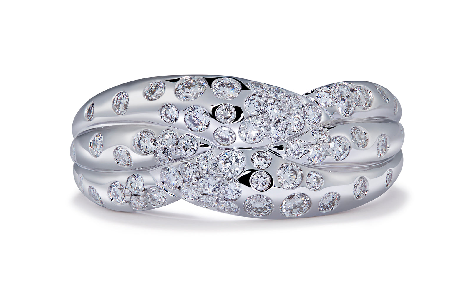 0.91ct D Flawless Diamanten Ring, eingefasst in 18 Karat Weissgold