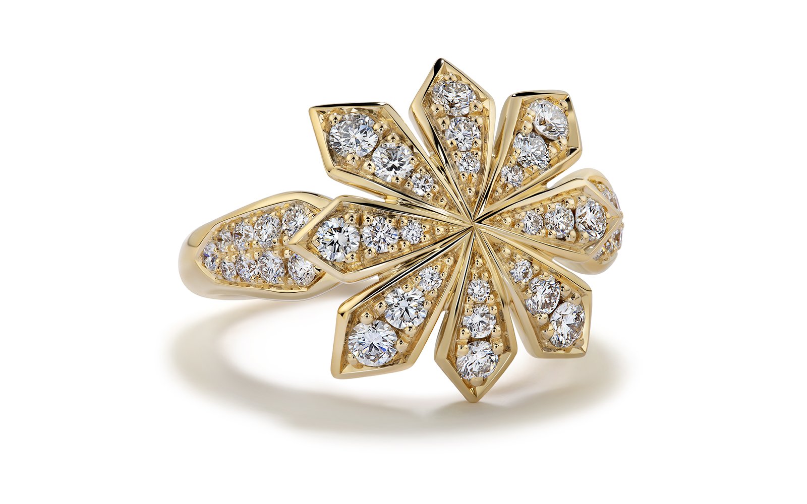 0.91ct D Flawless Diamanten Ring, eingefasst in 18 Karat Gelbgold