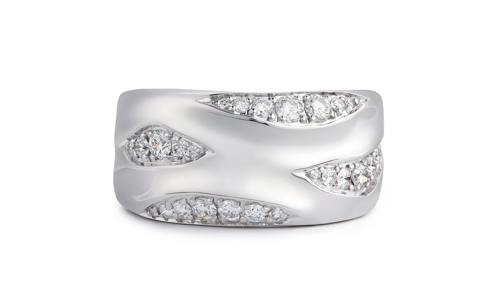 0.51ct D Flawless Diamanten Ring, eingefasst in 18 Karat Weissgold