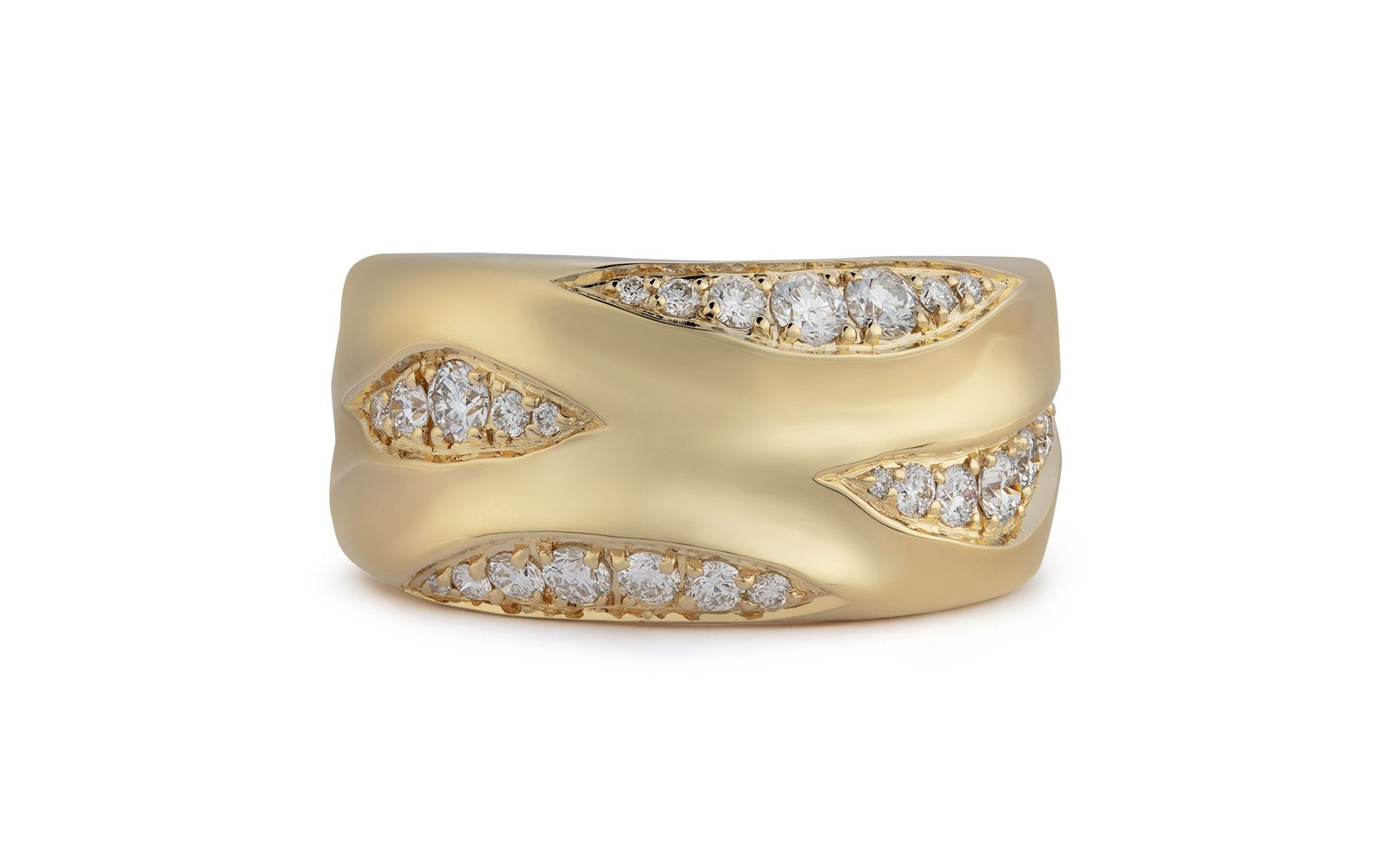 0.51ct D Flawless Diamanten Ring, eingefasst in 18 Karat Gelbgold