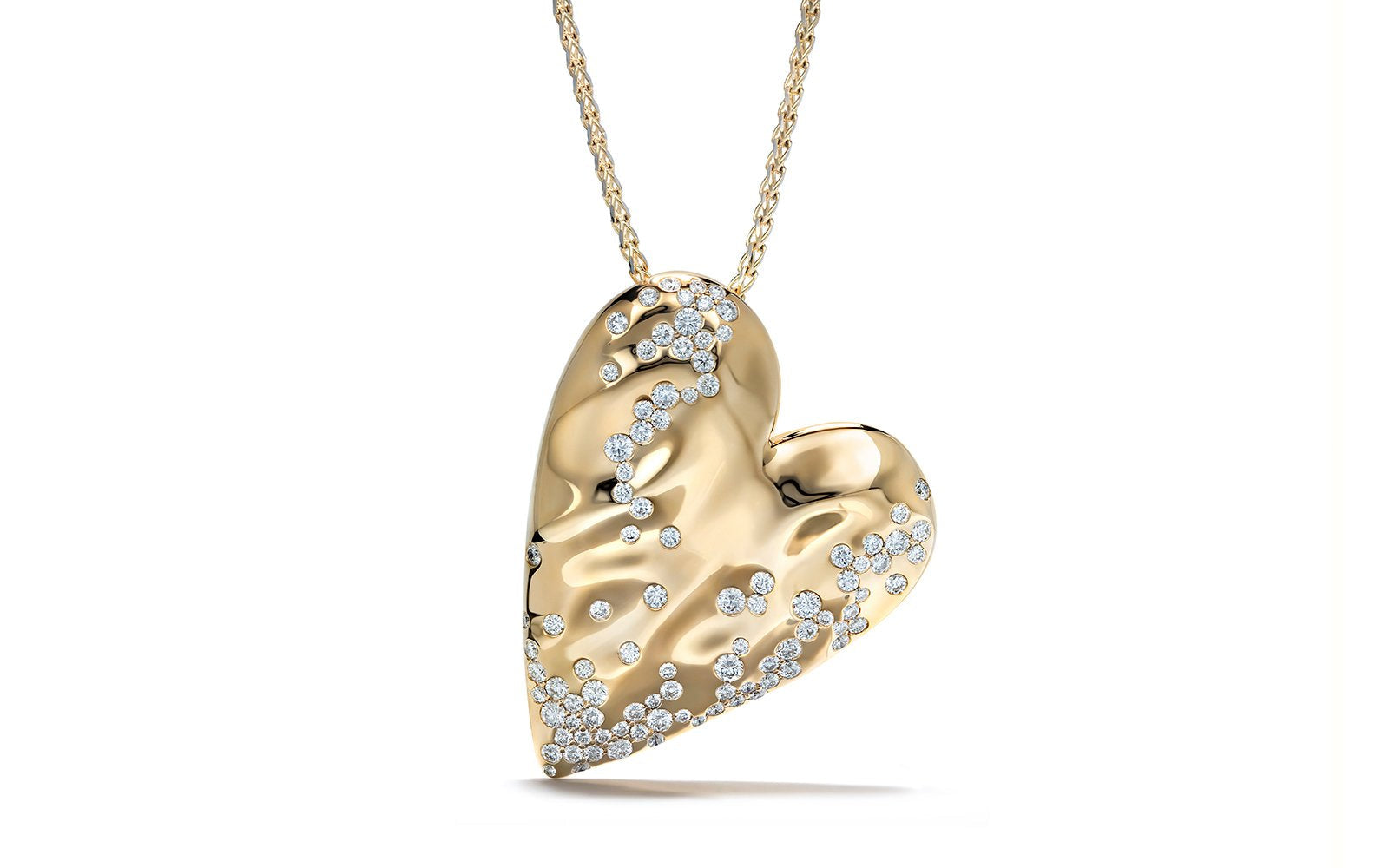 1.41ct D Flawless Diamanten Halskette, eingefasst in 18 Karat Gelbgold