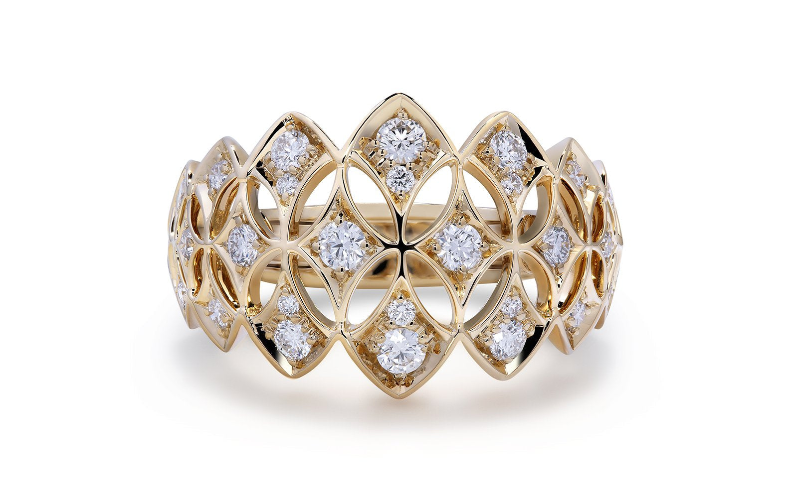 0.72ct D Flawless Diamanten Ring, eingefasst in 18 Karat Gelbgold