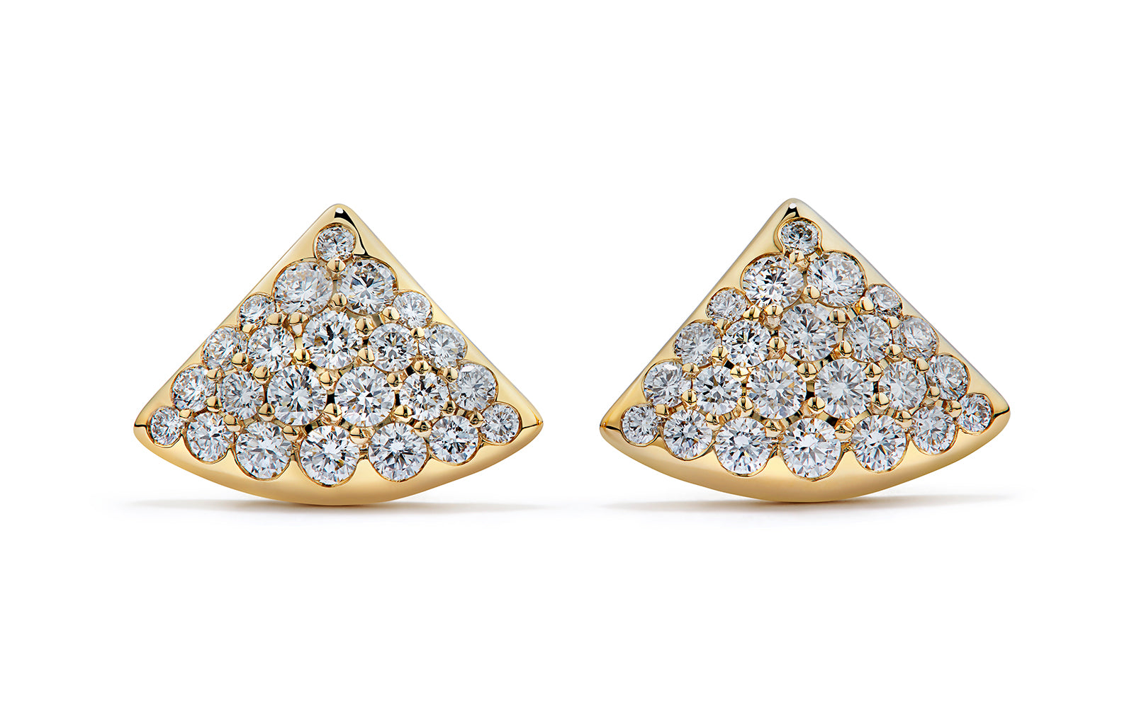 0.58ct D Flawless Diamanten Ohrringe, eingefasst in 18 Karat Gelbgold