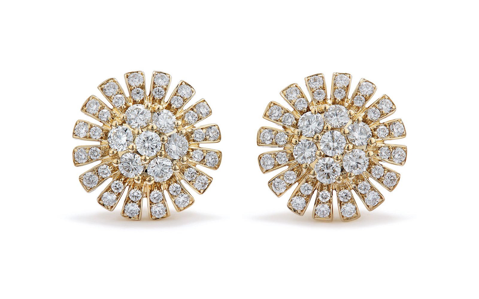 0.56ct D Flawless Diamanten Ohrringe, eingefasst in 18 Karat Gelbgold