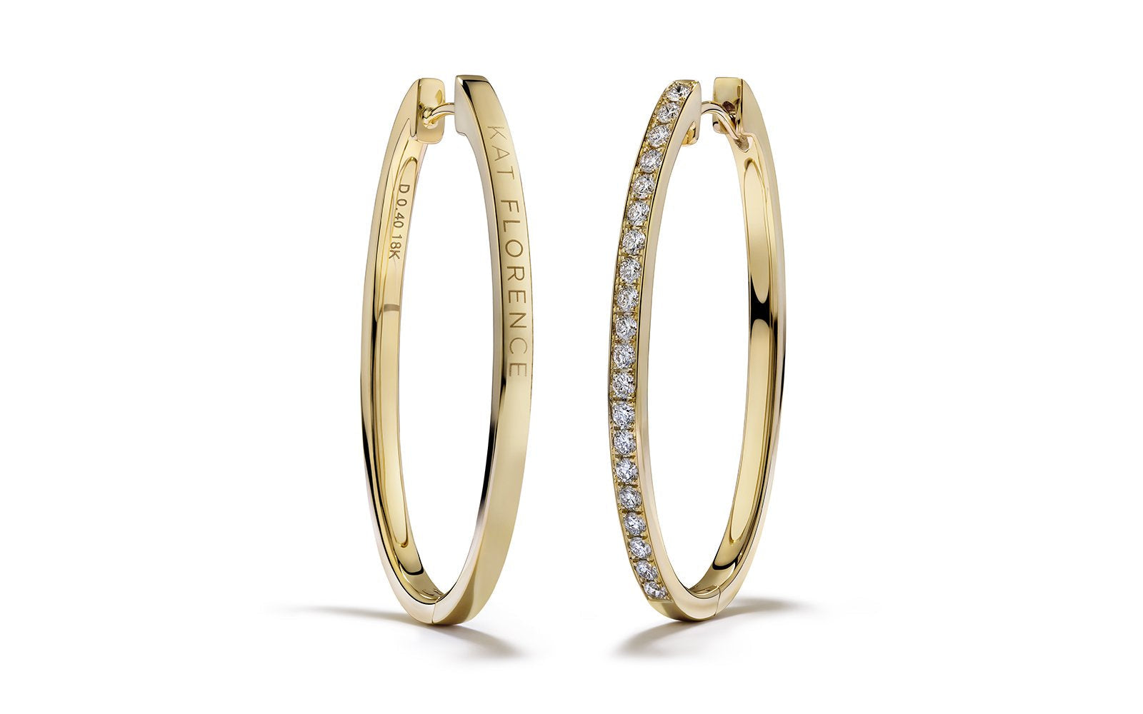 0.8ct D Flawless Diamanten Ohrringe, eingefasst in 18 Karat Gelbgold