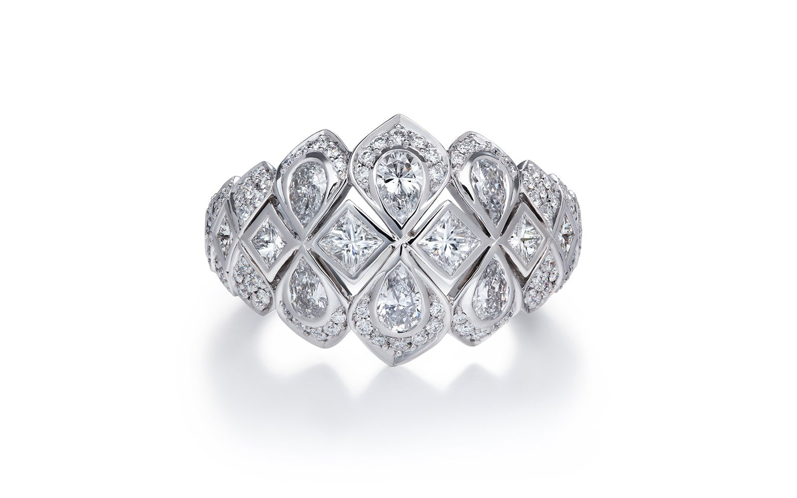 D Flawless Diamanten Ring, eingefasst in 18 Karat Weissgold