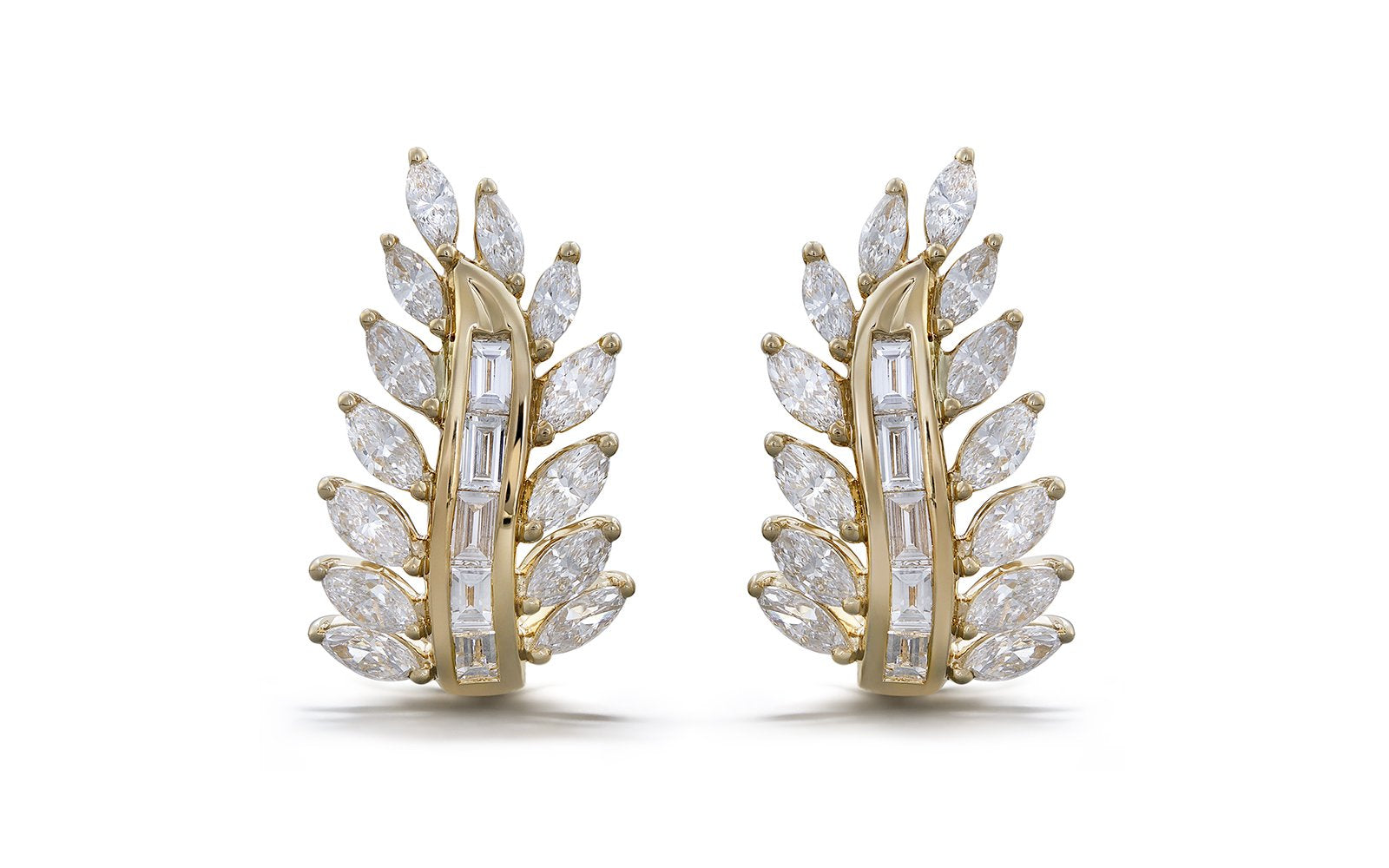 1.7ct D Flawless Diamanten Ohrringe, eingefasst in 18 Karat Gelbgold