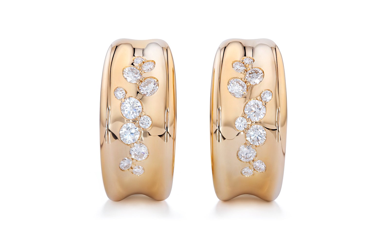 1.22ct D Flawless Diamanten Ohrringe, eingefasst in 18 Karat Gelbgold