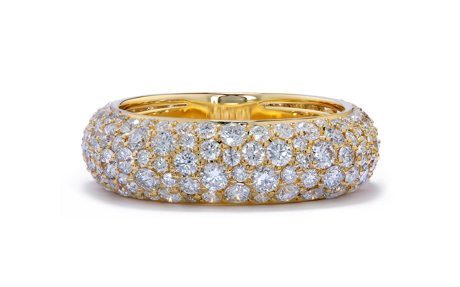 Superellipse 3.83ct D Flawless Diamanten Ring eingefasst in 18 Karat Gelbgold