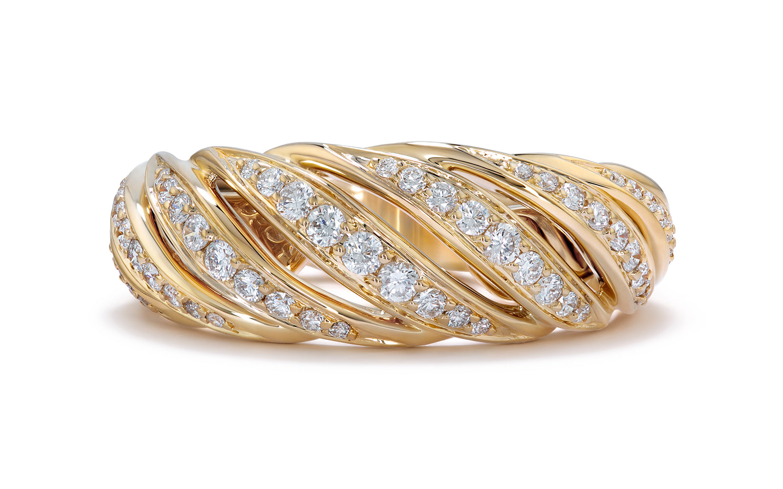 0.42ct D Flawless Diamanten Ring, eingefasst in 18 Karat Gelbgold