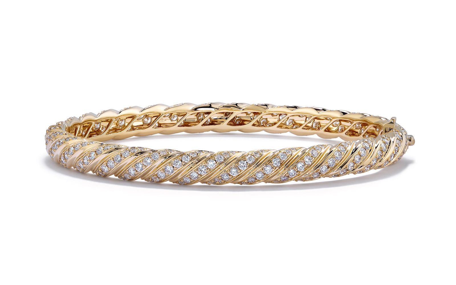 2.97ct D Flawless Diamanten Armreif, eingefasst in 18 Karat Gelbgold