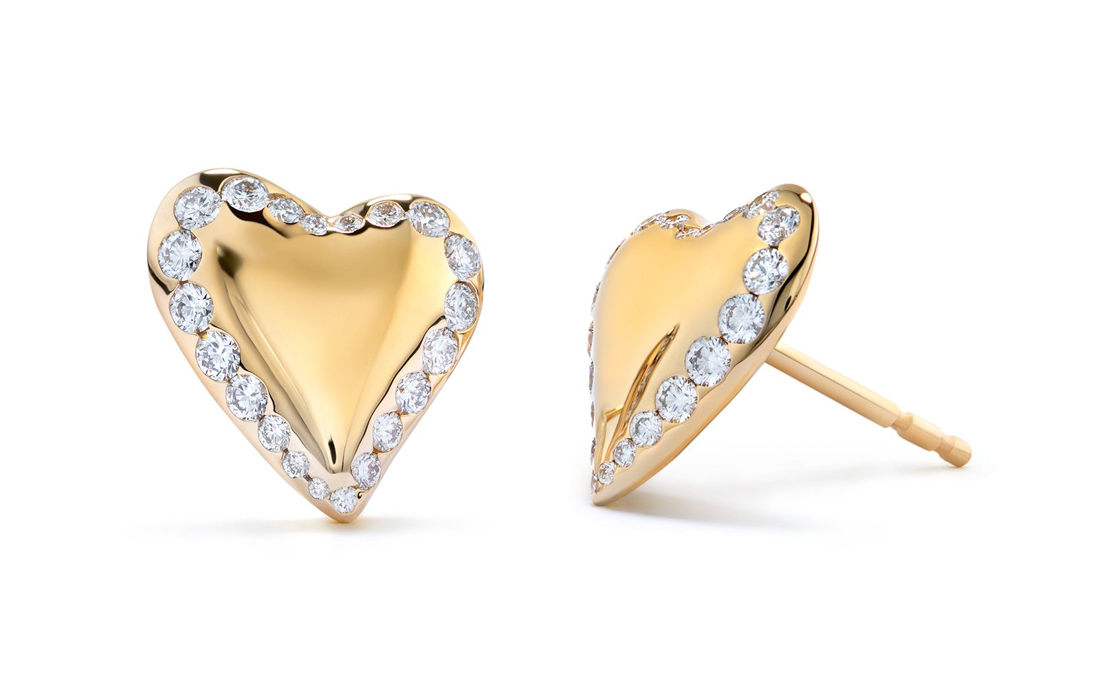 0.5ct D Flawless Diamanten Ohrringe, eingefasst in 18 Karat Gelbgold