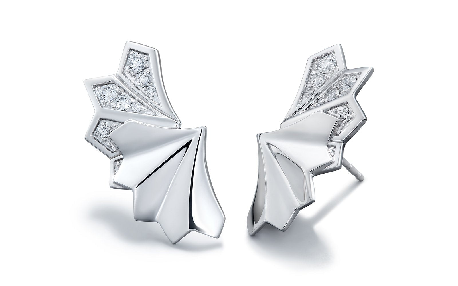 0.42ct D Flawless Diamanten Ohrringe, eingefasst in 18 Karat Weissgold