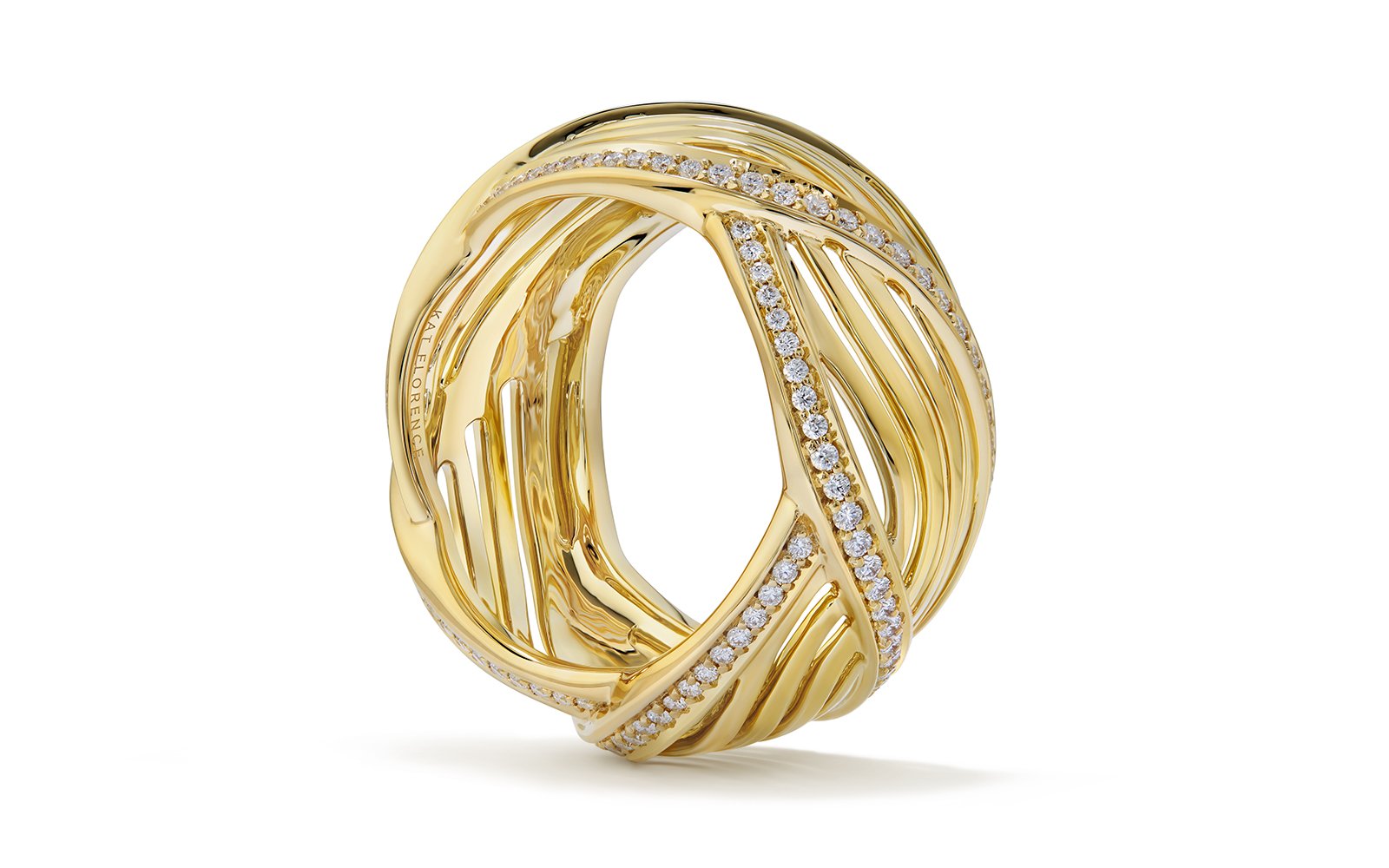 0.77ct D Flawless Diamanten Ring, eingefasst in 18 Karat Gelbgold