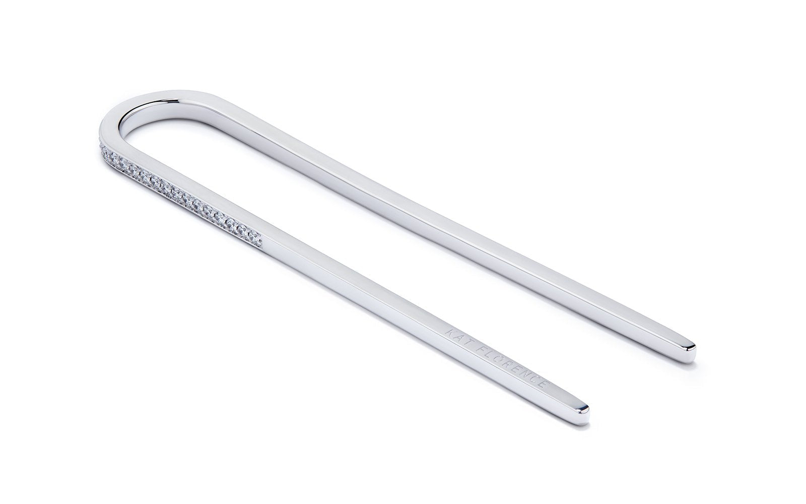 0.5ct D Flawless Diamanten Haarnadel eingefasst in 18 Karat Weissgold