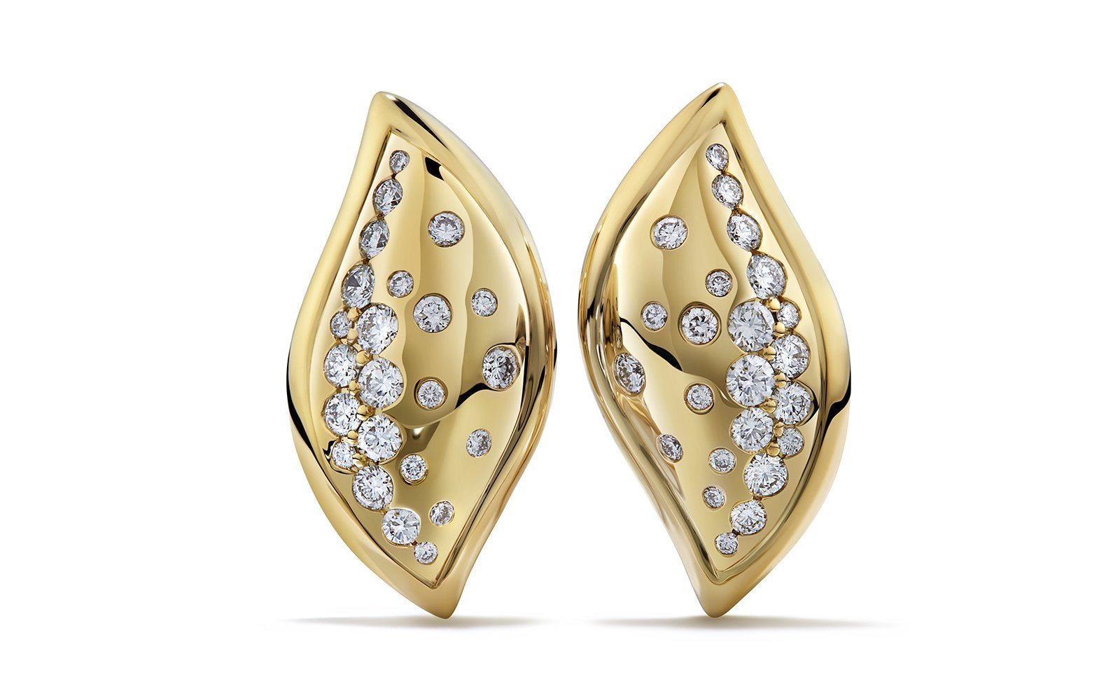 0.64ct D Flawless Diamanten Ohrringe, eingefasst in 18 Karat Gelbgold