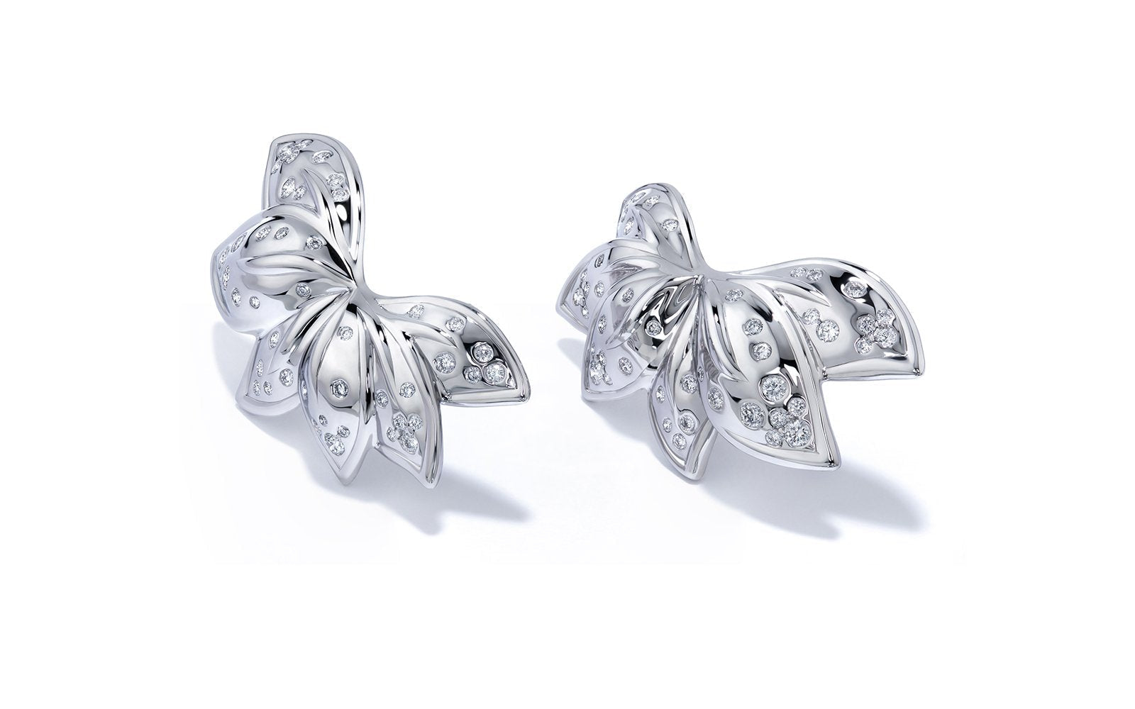 0.38ct D Flawless Diamanten Ohrringe, eingefasst in 18 Karat Weissgold