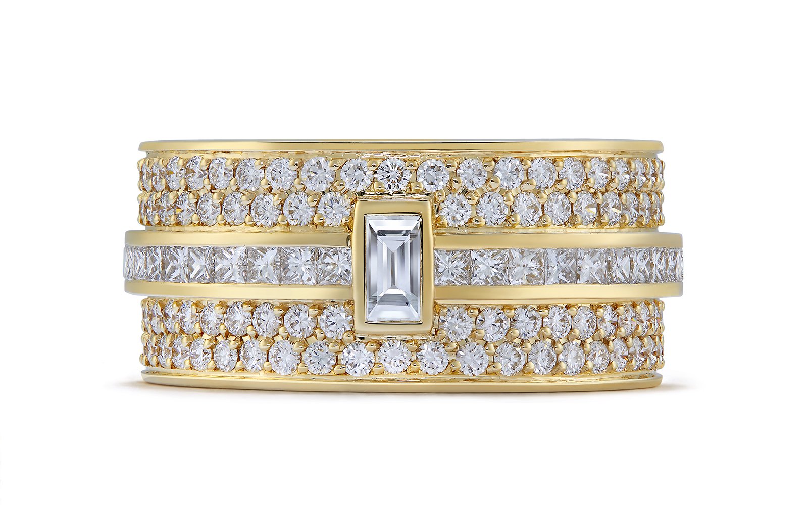 3.04ct D Flawless Diamanten Ring, eingefasst in 18 Karat Gelbgold