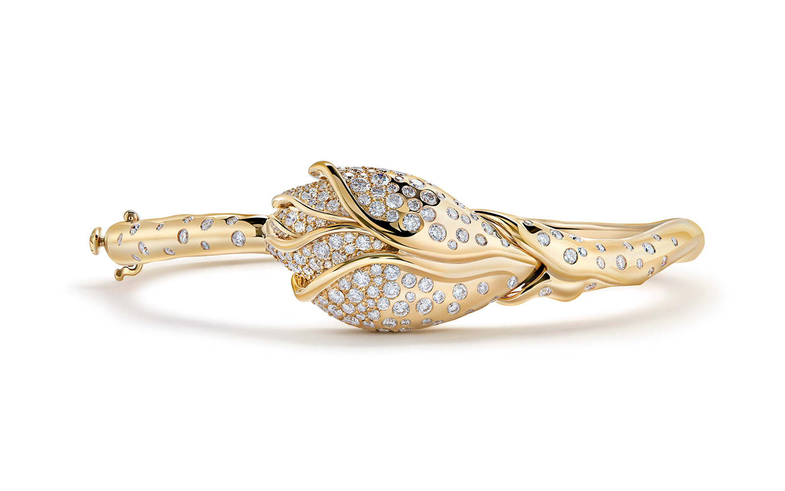 2.85ct D Flawless Diamanten Armreif, eingefasst in 18 Karat Gelbgold