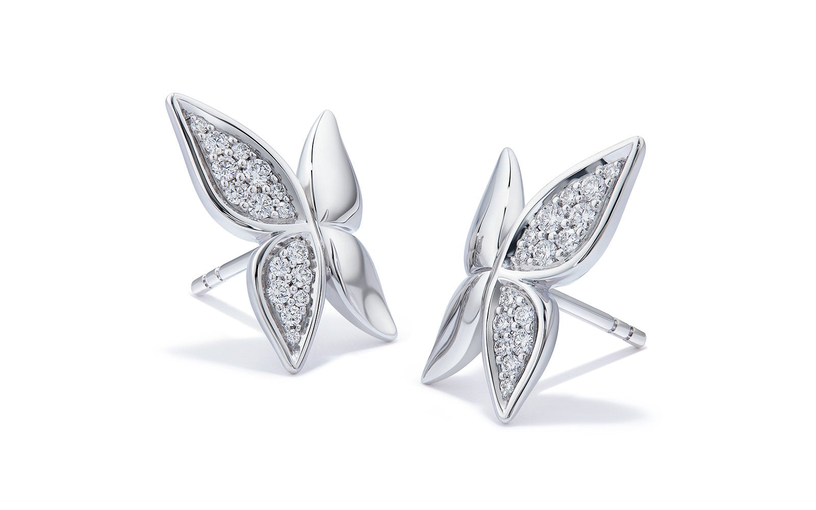 0.22ct D Flawless Diamanten Ohrringe, eingefasst in 18 Karat Weissgold