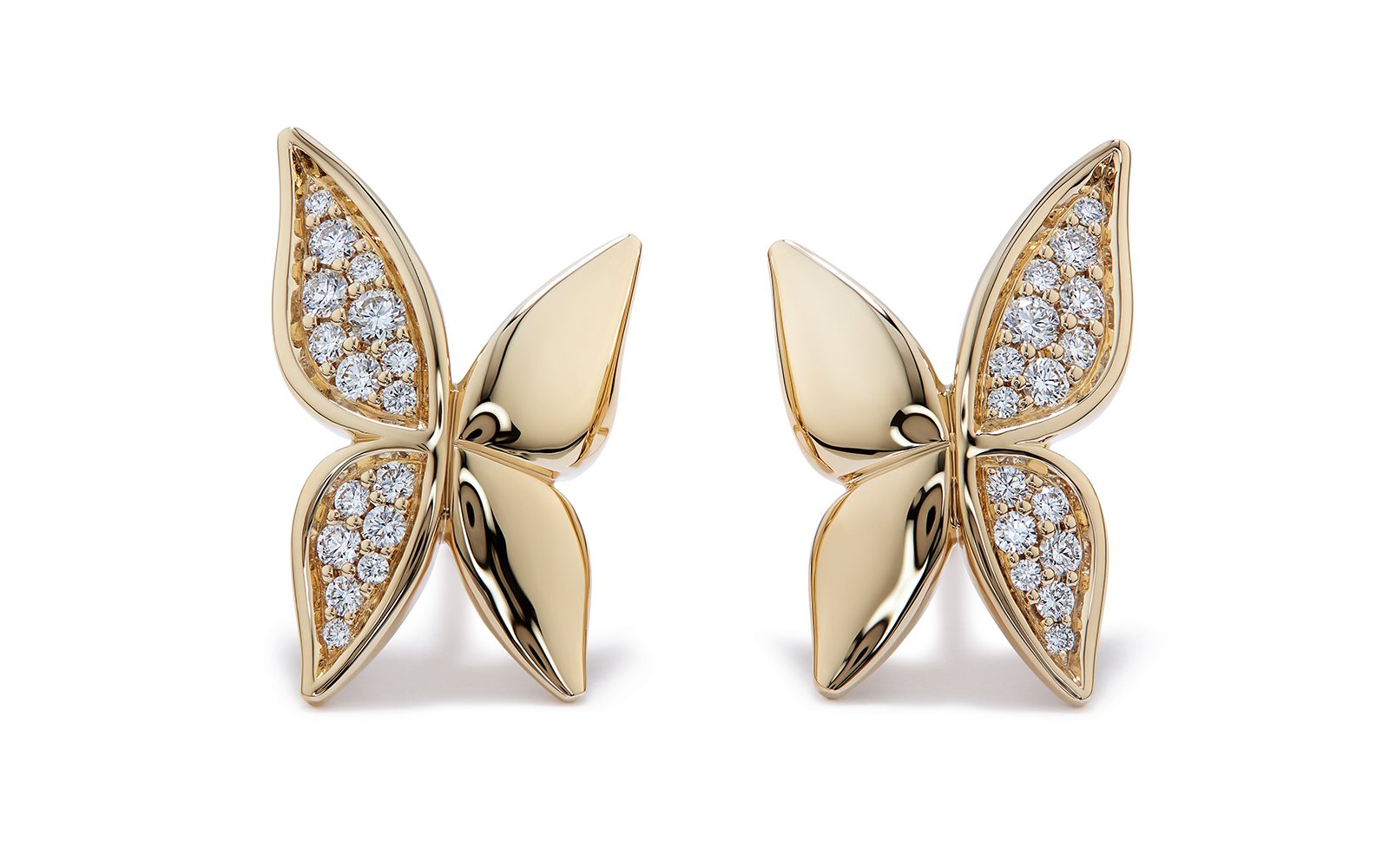 0.22ct D Flawless Diamanten Ohrringe, eingefasst in 18 Karat Gelbgold