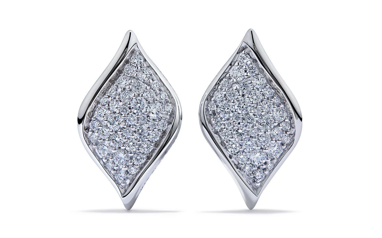 0.6ct D Flawless Diamanten Ohrringe, eingefasst in 18 Karat Weissgold