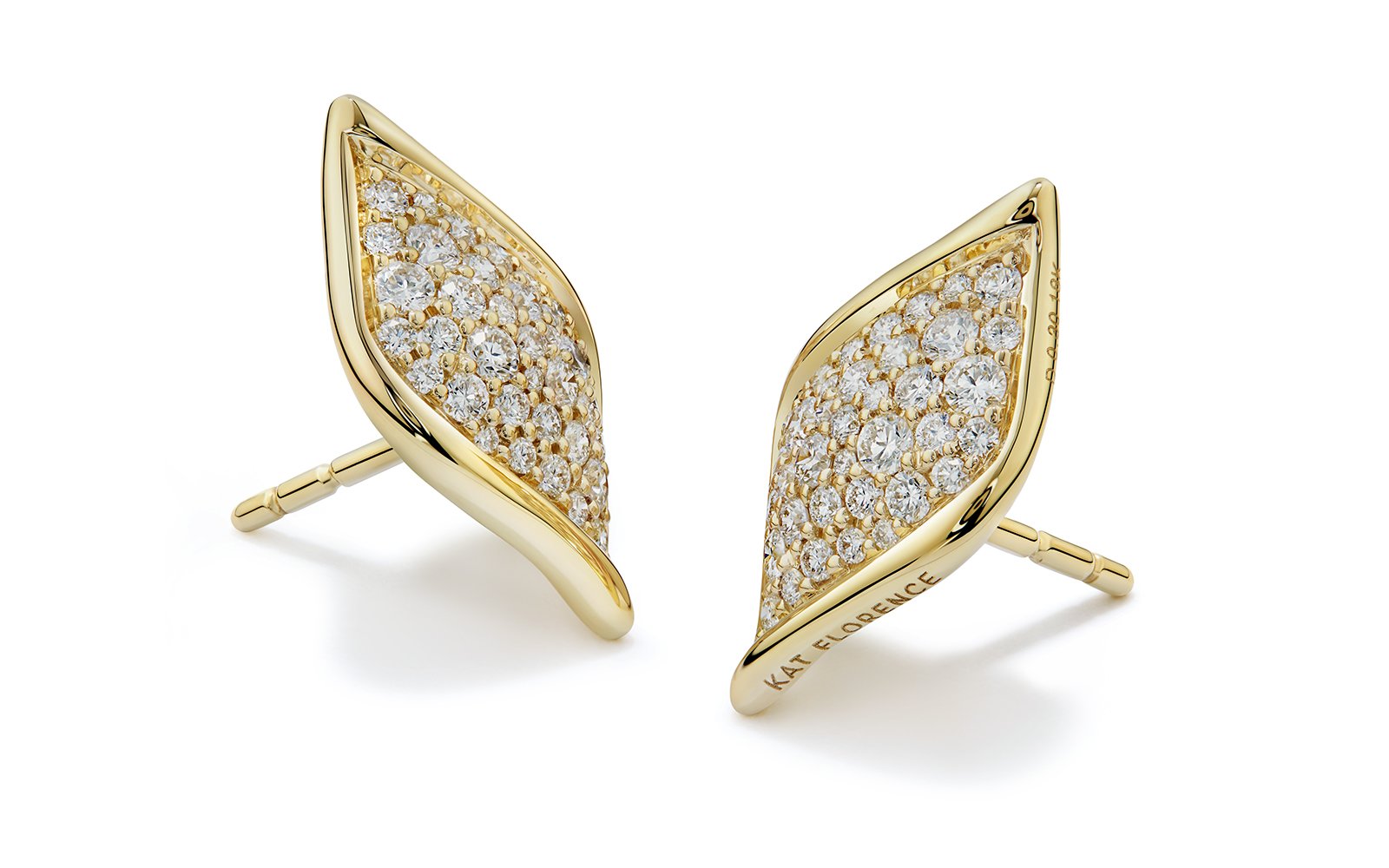 0.6ct D Flawless Diamanten Ohrringe, eingefasst in 18 Karat Gelbgold