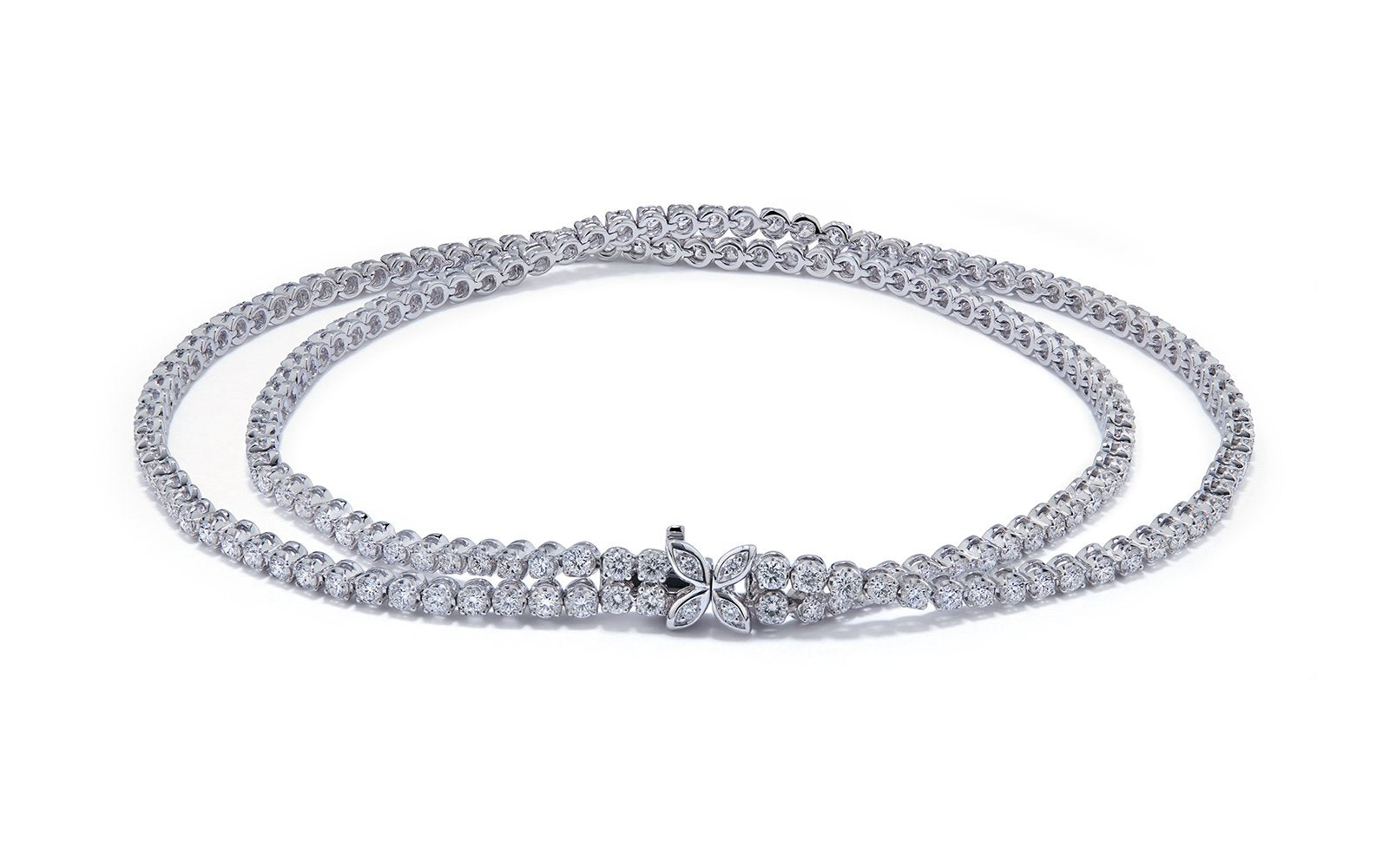 3.13ct D Flawless Diamanten Armband, eingefasst in 18 Karat Weissgold